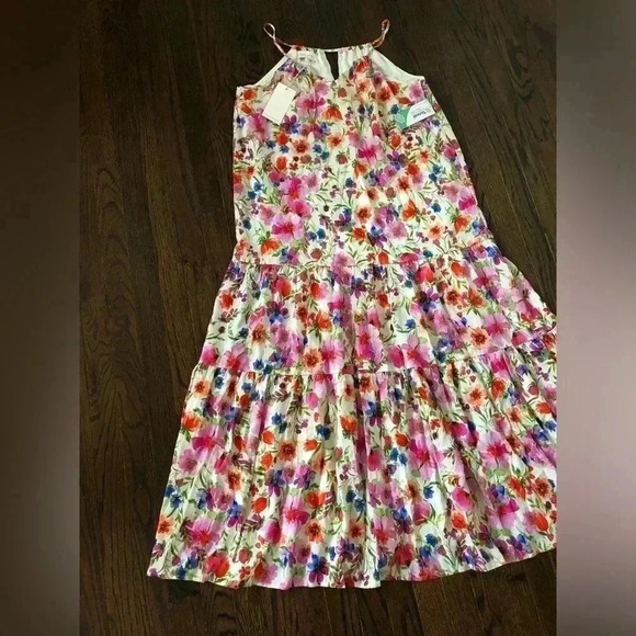 Dear John/Anthropologie Women's M Ryo Strap Halter Maxi Dress Garden Party NWT!! - Picture 5 of 16